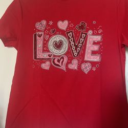 Women’s Crystal Beaded Valentine “love” Shirt $15 EACH