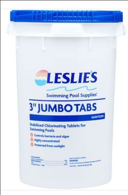 3 in jumbo chlorine tablets (two 50lb buckets)