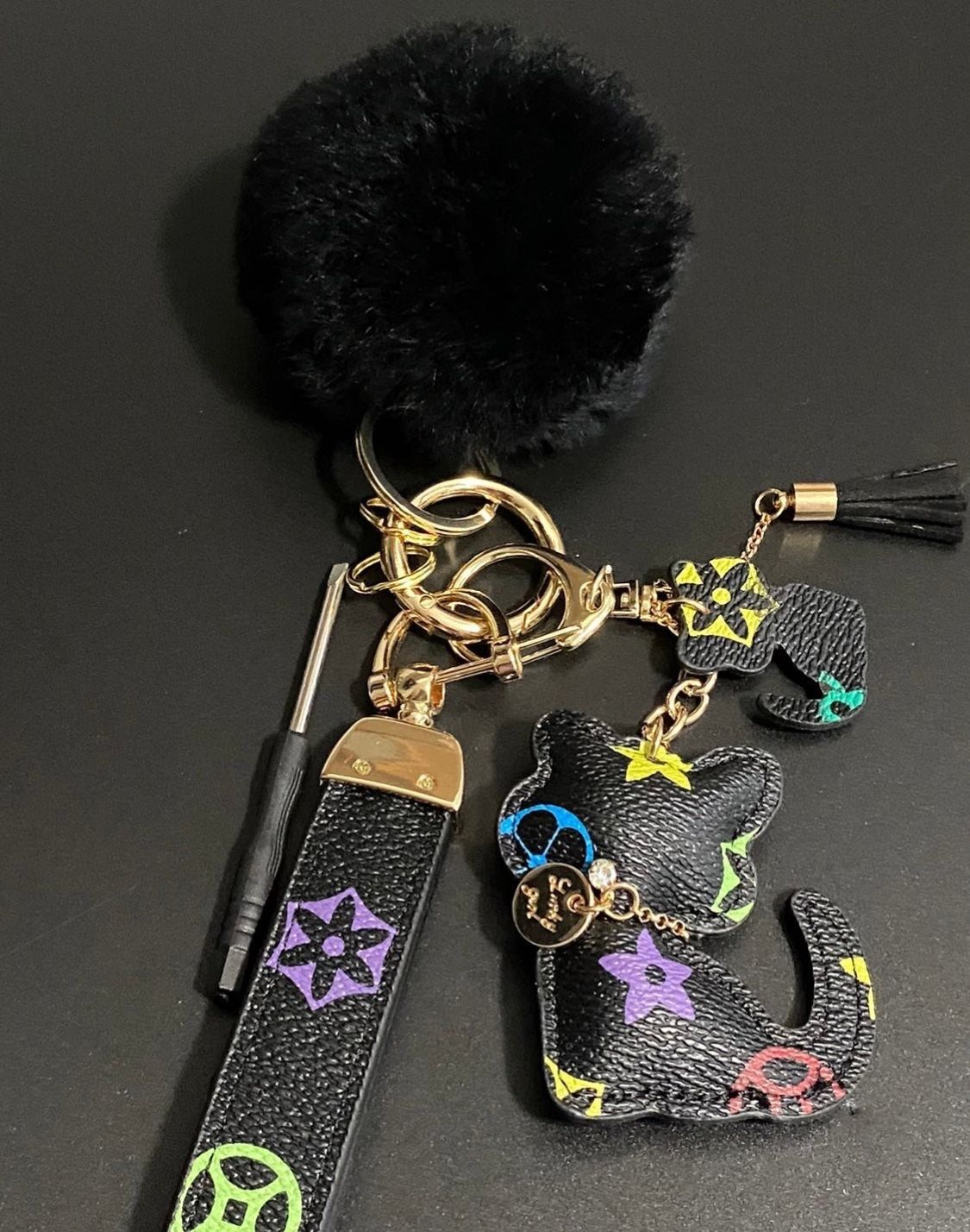 Pom keychain. Car keychain