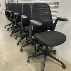 Steelcase Series 1 Fully Loaded Office Chair In Black