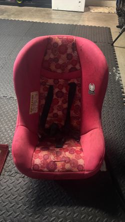 Pink car seat