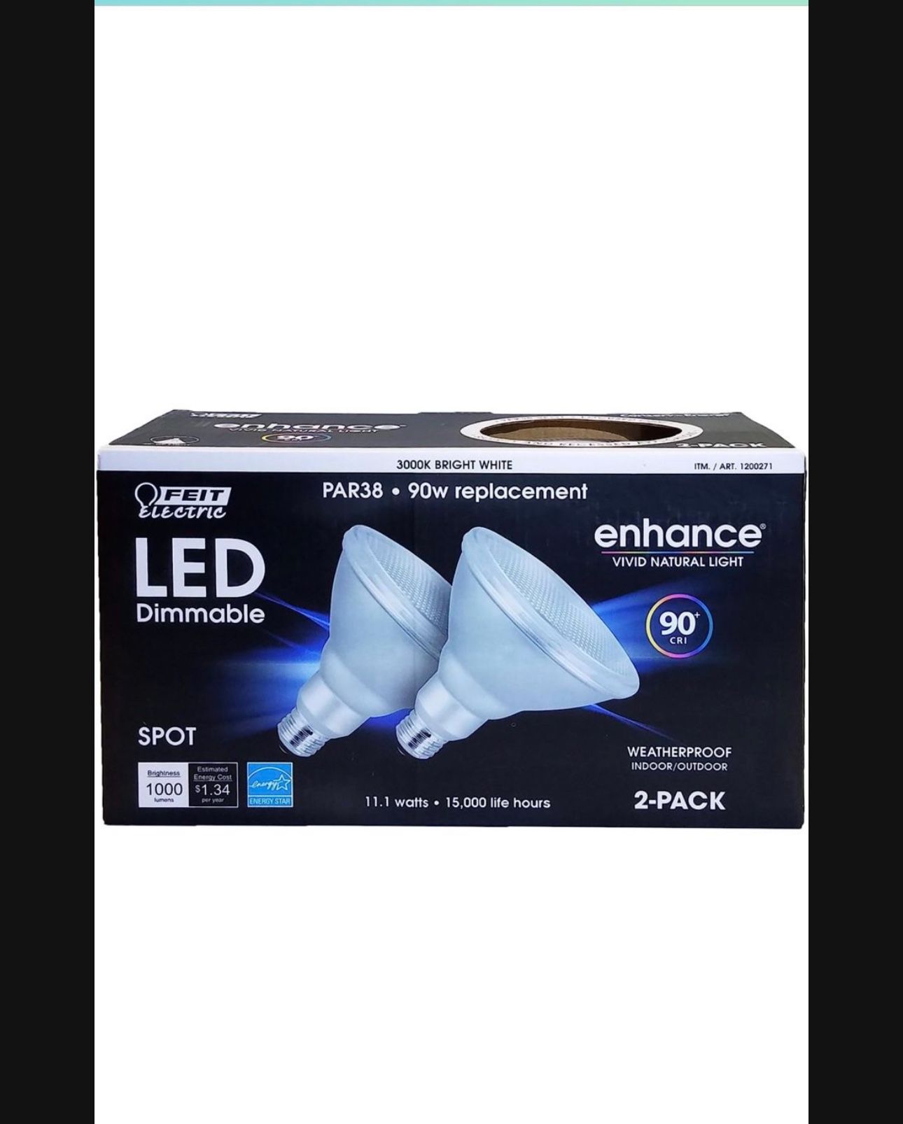 Feit Electric PAR38 LED Spot Bright White (2-Pack). Amazon brand new never used