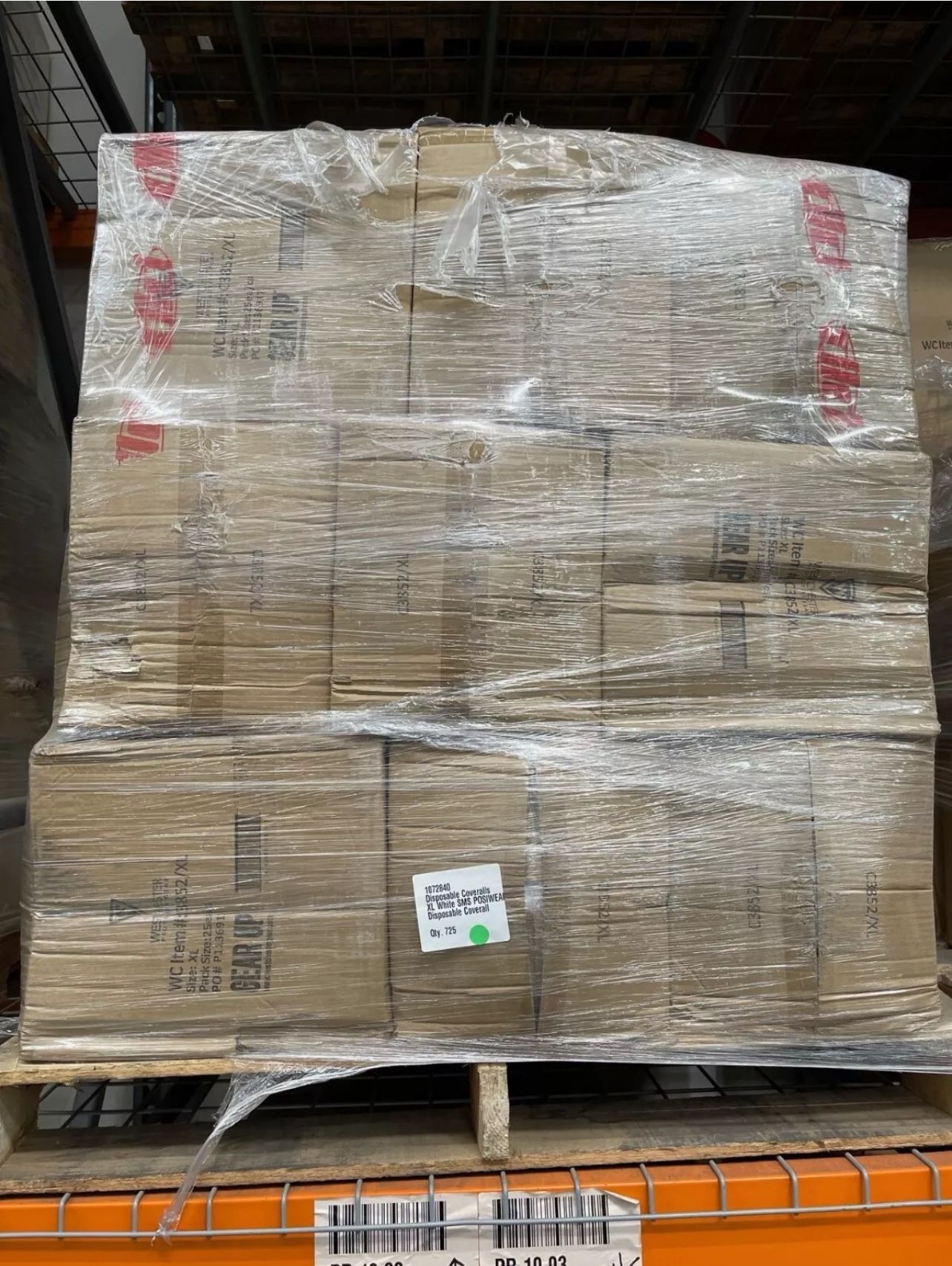XL White SMS POSIWEAR EWA Collared Disposable Coverall (2 Pallets)(1350 CVRLS)