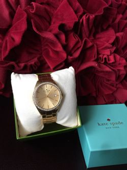 Brand new with tag Kate spade watch in gold