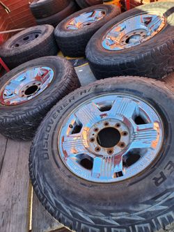 18" Ford F250 Truck Tires And Wheels Chrome 8 Spoke Fatory Oem Rims 