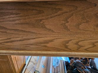 Solid oak 7 ft., single slate, pool table.