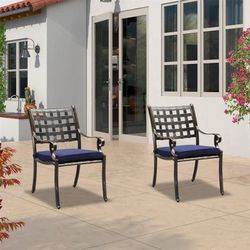 Cast Aluminum Patio Chairs - Purple Leaf