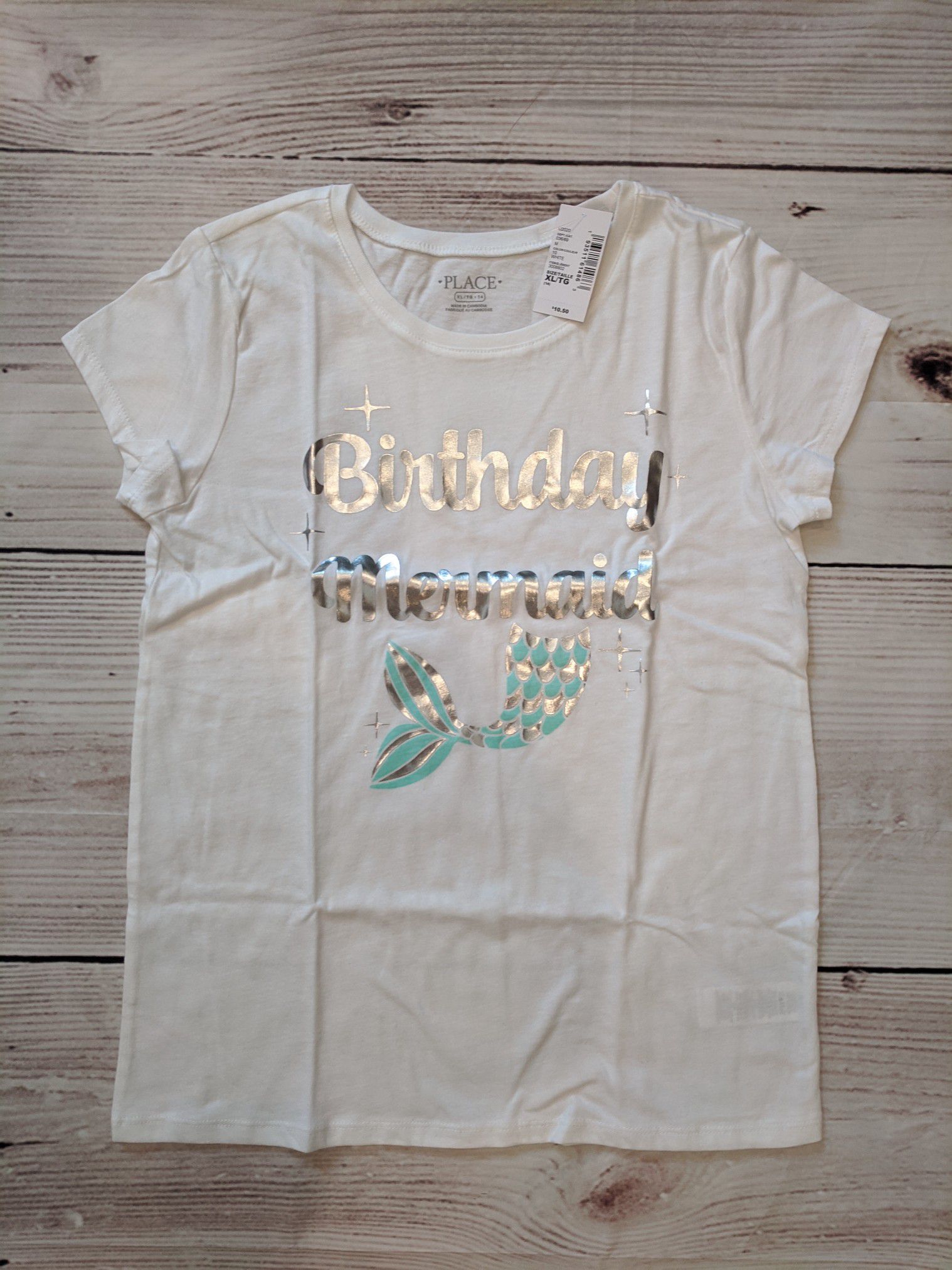 Girls Mermaid Birthday Shirt NWT
