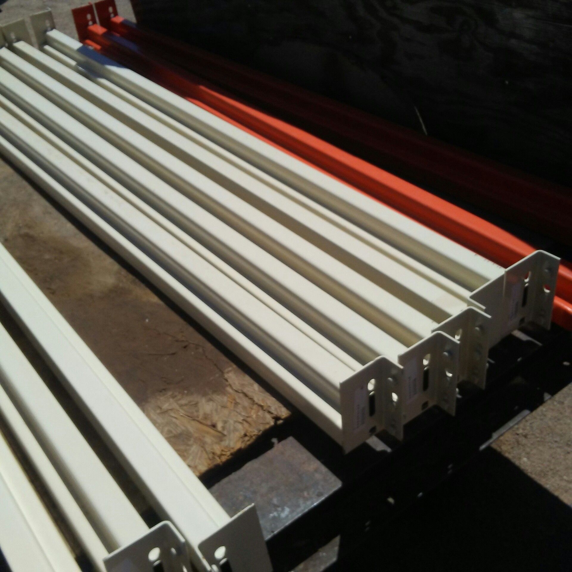 Steel beems. Metal shelving the stuff like homdepot has