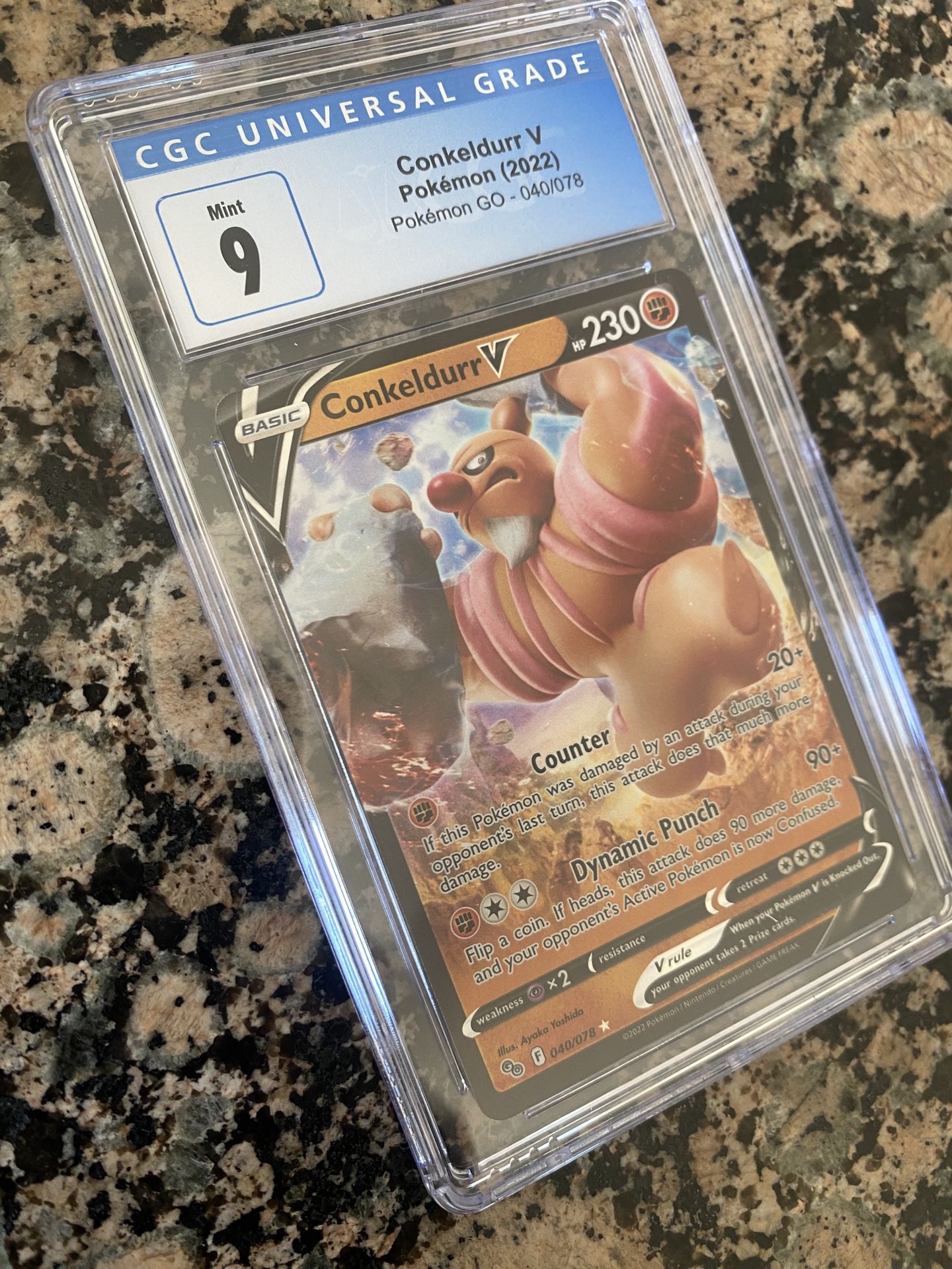 2022 Conkeldurr V Pokemon Go Ultra Rare Holo Cgc 9 Mint for Sale in Lake  Elsinore, CA - OfferUp