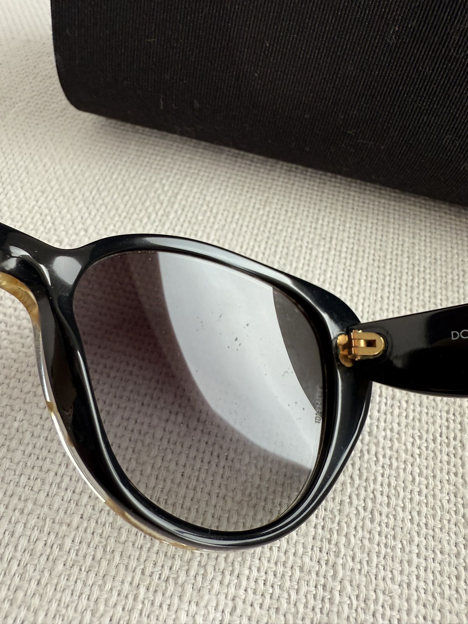 Dolce Gabbana DG 4198 2745/8G Black Marble Gray Sunglasses 54*18*135