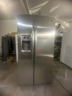 GE stainless steel Profile Refrigerator.