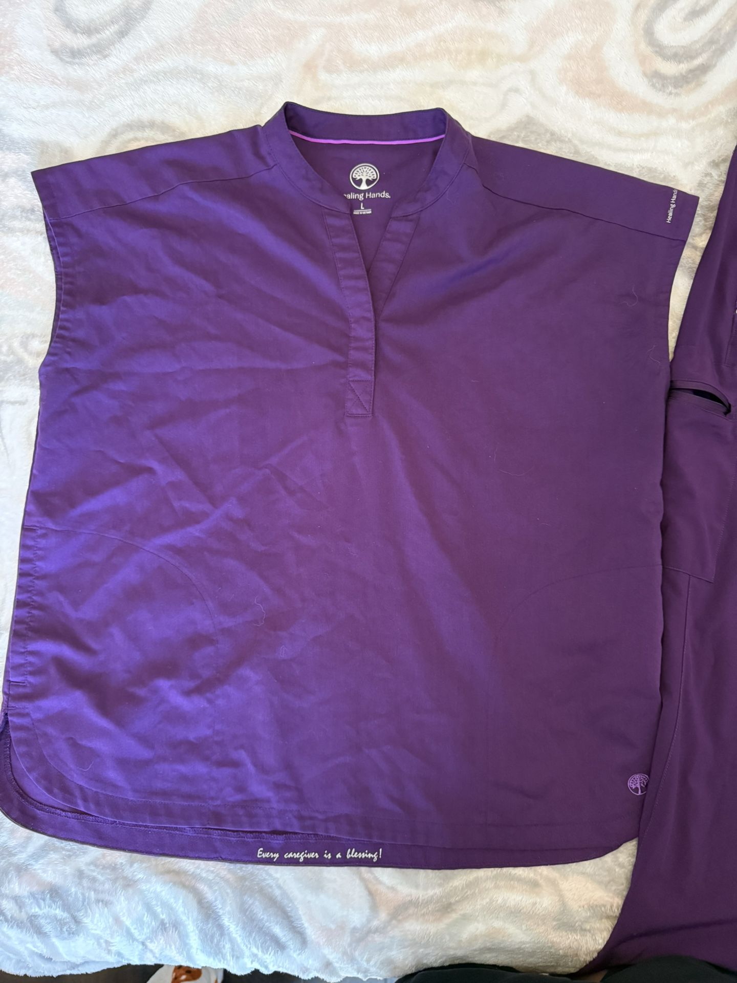 Healing Hands Purple Label Journey Women's 2-Pocket STRETCH Dolman Sleeve Mandarin Collar Scrub Top