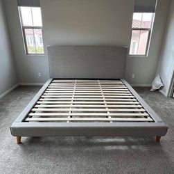 Living Spaces Upholstered Panel Bed