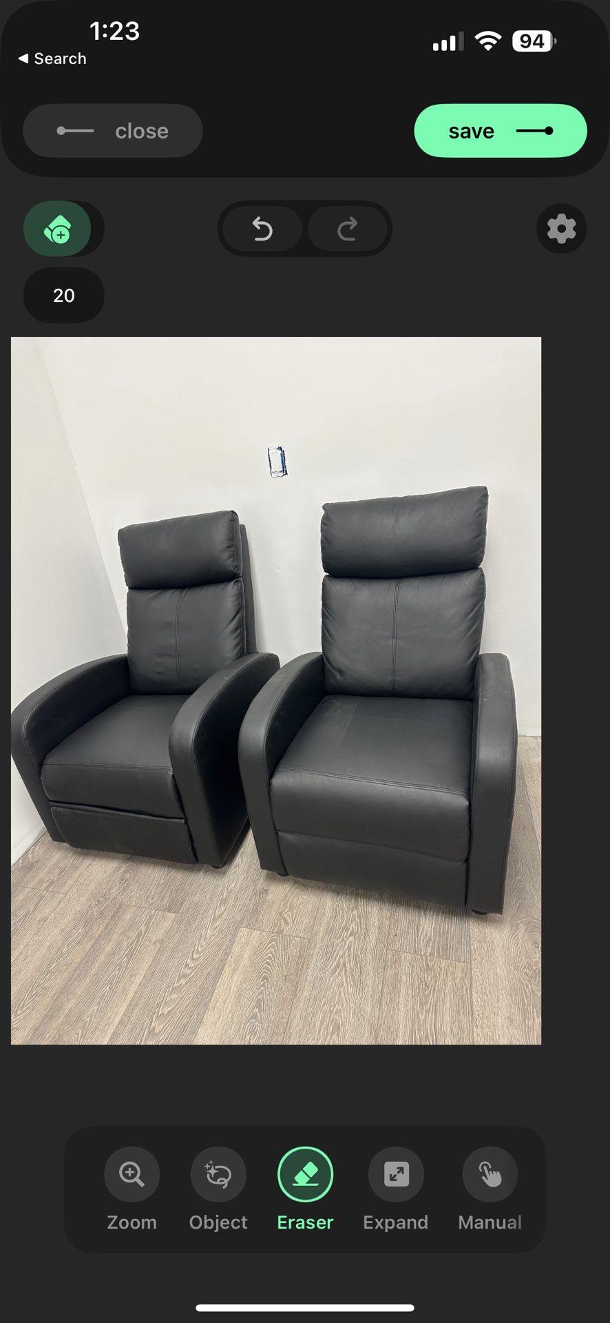 Two Black Recliners