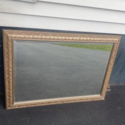 Wall Beveled Mirror with Fine Detailed Frame