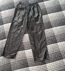 Black Faux Leather Jogger Pants