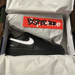 Supreme Nike Air Force One Low Black White SZ 10.5 FW25