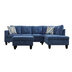 Blue sectional couch