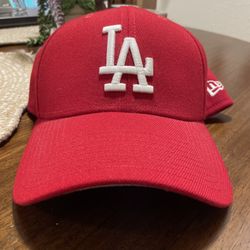 LA Dodgers Red New Era Hat – White Logo – Adjustable / Dad Hat Style
