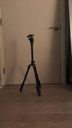 Black Camera and Phone Tripod with Ball Head