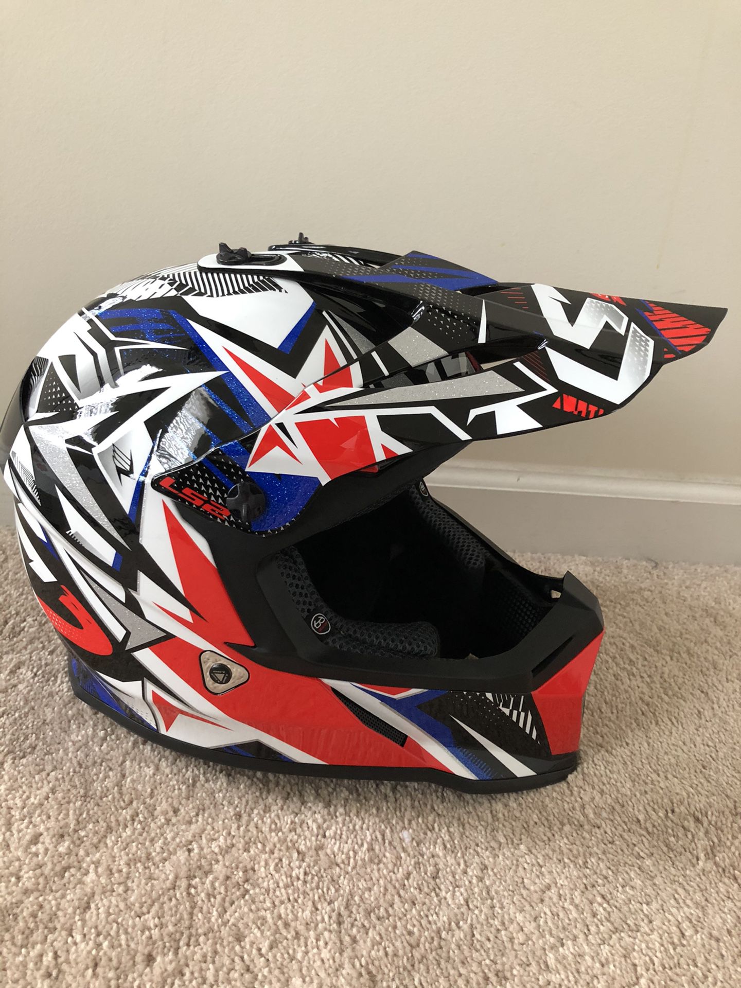 LS2 racing dirt bike helmet (L)
