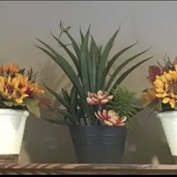3 Fake Flower Vases For $20