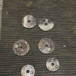 (Skinny Standard Barbell) Weights (25 Pounds Plates All Together 