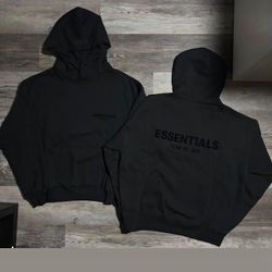 Fear of God Essentials Pullover Hoodie Black New Authentic