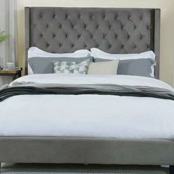 Queen Bed Frame with mattress