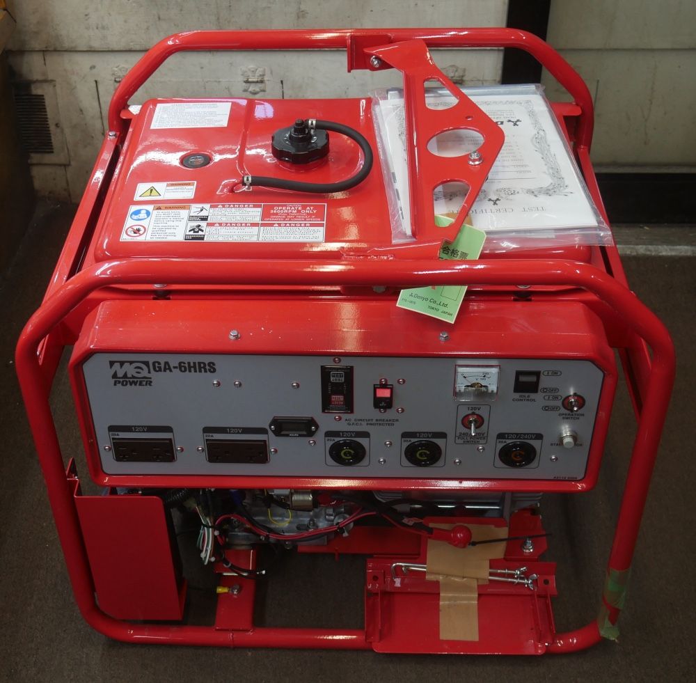 GENERATOR MQ POWER GENERATOR 6000 WATT GA6HRS NEW 889536-1