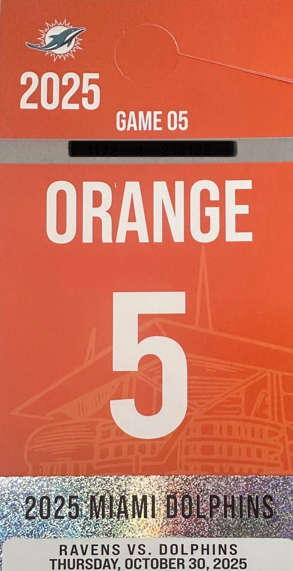 ORANGE PARKING DOLPHINS VS. RAVENS