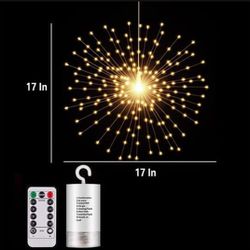 LED Copper Wire Light Waterproof Fireworks Fairy Lights with Fireworks Lights Fireworks Lights Remote Control for Yard Garden Path Decoration
