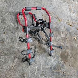 RED YAKIMA SUPER JOE 3 BIKE TRUNK MOUNT CAR RACK REAR BICYCLE SUPERJOE