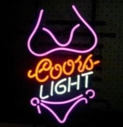 Coors Light Bikini Neon Bar Sign Brand New in Box