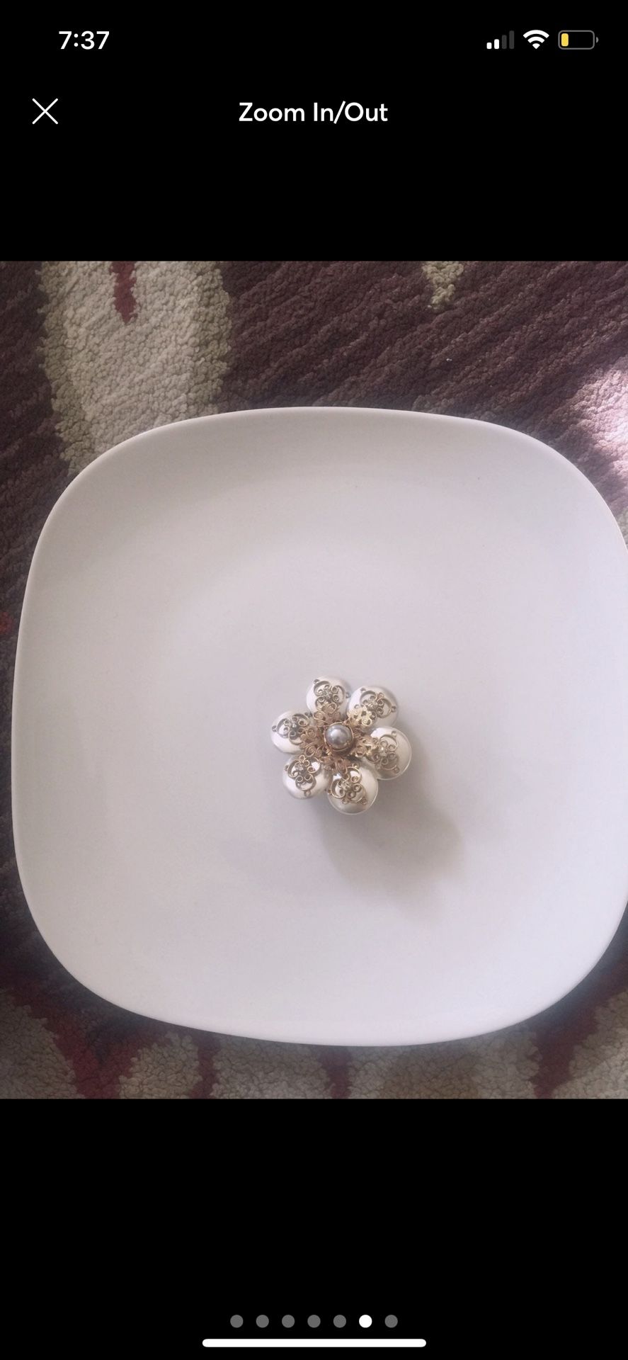 Miriam Haskell Pearls Signed Brooch