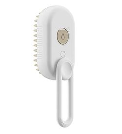 White Electric Spray Handle Massage Pet/Cat Silicone Brush