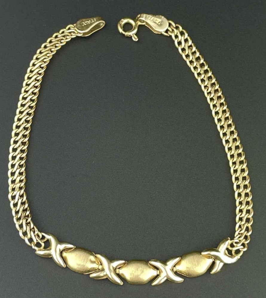 Vintage 10k Gold Xoxo Bracelet (pls Read Description Below)