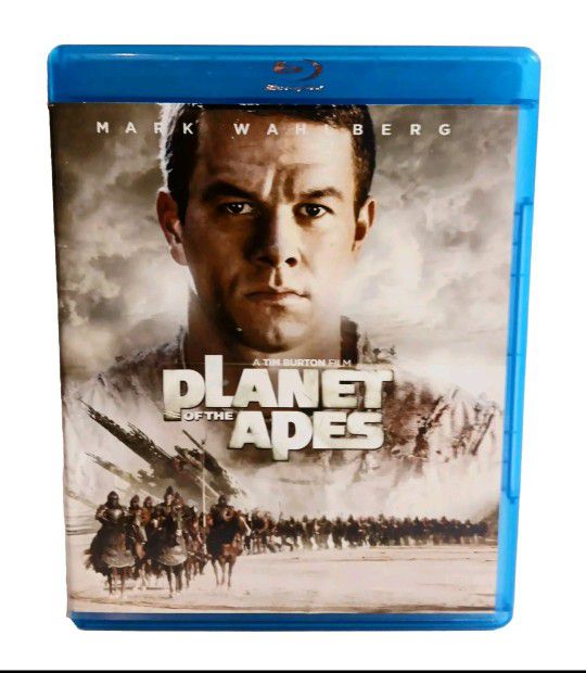 Planet of the Apes 2001 Blu-ray Disc Mark Wahlberg & Tim Burton Like New!