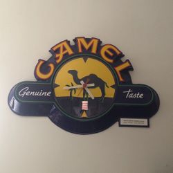 Camel cigarette clock