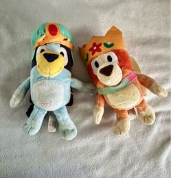 Bluey Friends Queen Bingo & Princess Bluey 8” Plush Lot of 2