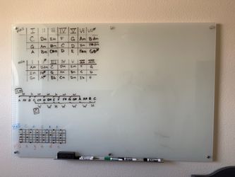 Glass Dry Erase Whiteboard  40x50” Wall Mounted