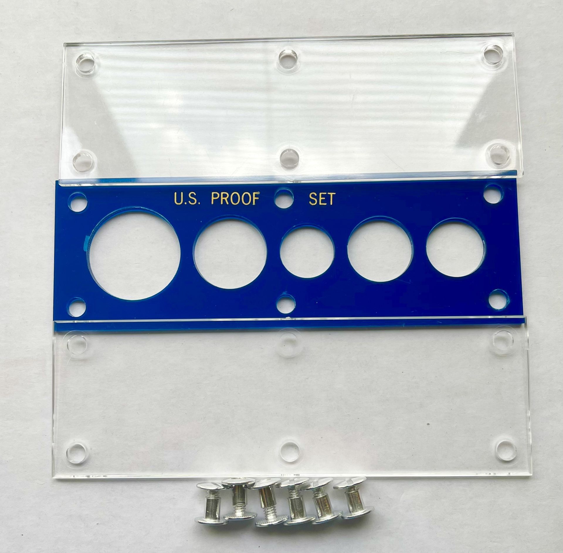 Capital Proof Coin Holder - Blue - Like New - Never Used w/ New Posts.