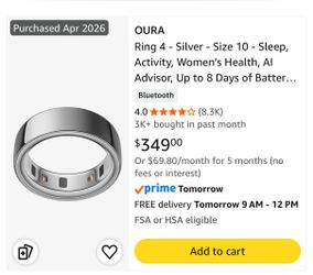 OURA Ring gen4 size 10