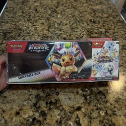 Pokemon The Trading Card Game Prismatic Evolutions Surprise Box & Booster Bundle 2 Pack Sealed