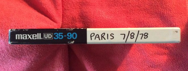 REEL TO REEL RARE TAPE BOB DYLAN WORLD TOUR PARIS JULY 8 1978 PAVILLON DE PARIS