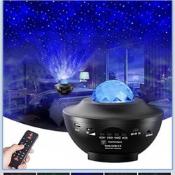 New Galaxy Star Projector,Nebula LED Night Light for Room Decor, Ocean Wave Starry Sky Light Projector for Bedroom Home Theater, Remote & Bluetooth Sp