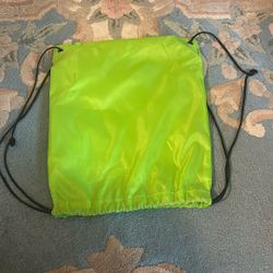 NEW GREEN DRAWSTRING BAG 