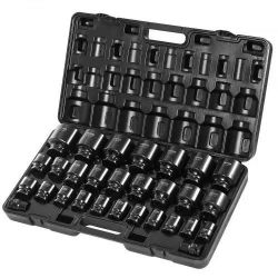 Impact Socket Set 3/4 Inches 29 Piece Impact Sockets, 6-Point Sockets, Rugged Construction, CR-M0, 3/4 Inches Drive Socket Set Impact SAE 3/4 inch - 2