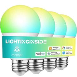 NEW! Matter Smart Light Bulbs Compatible with Alexa/Siri/Apple Home/Google Home/SmartThings
